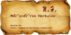 Mészáros Herkules névjegykártya
